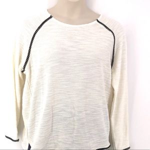 Style & Co Ivory Boho Retreat Pullover Sweater OX
